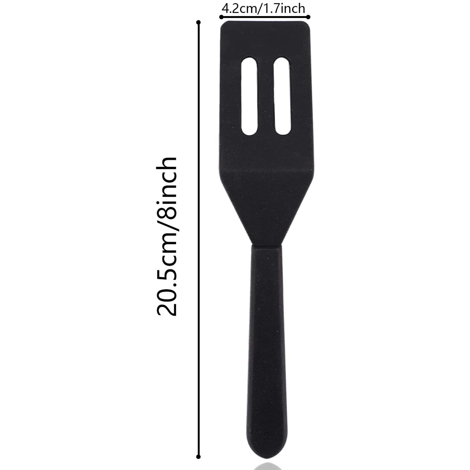 Savita Mini Brownie Serving Spatula Flexible Silicone Turner Heat-Resistant Flipper Nonstick Slotted Spatula For Fish, Eggs, Pan